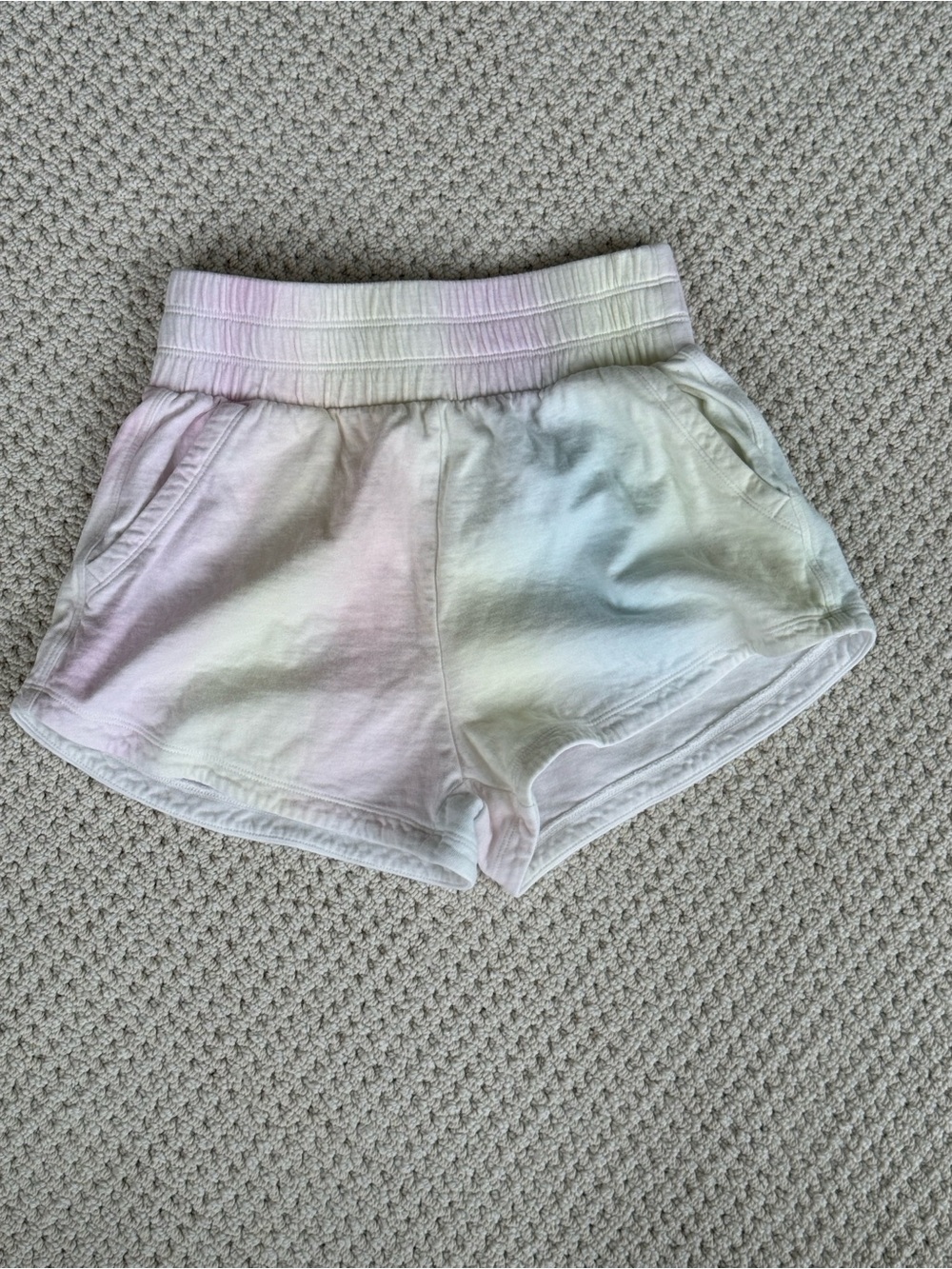 Athleta Girls Pastel Tie-Dye Elastic Waist Shorts